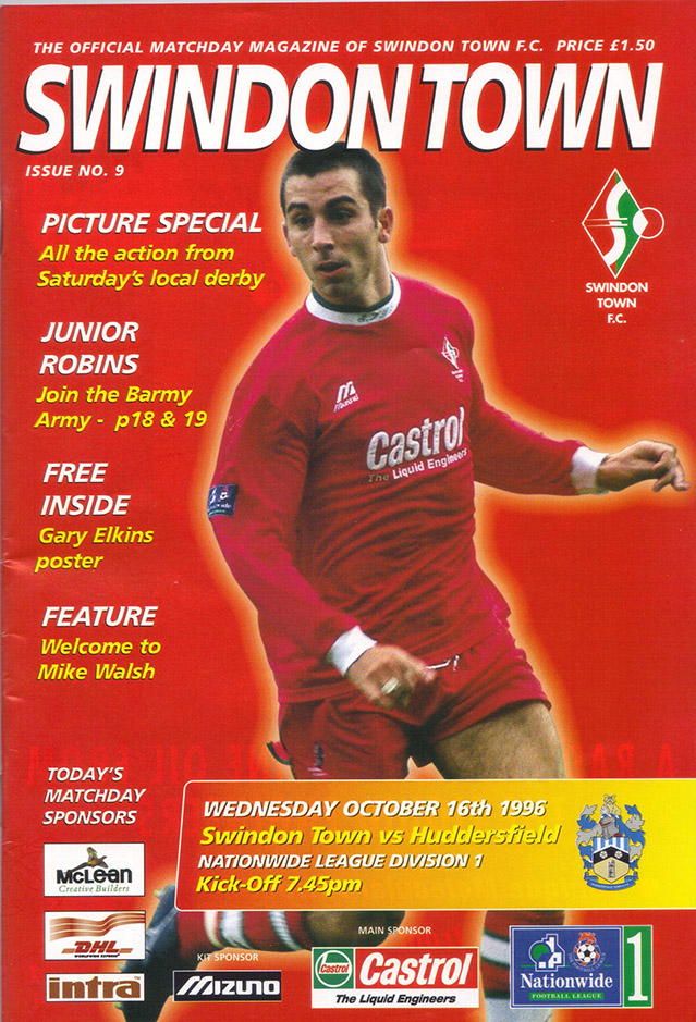 <b>Wednesday, October 16, 1996</b><br />vs. Huddersfield Town (Home)